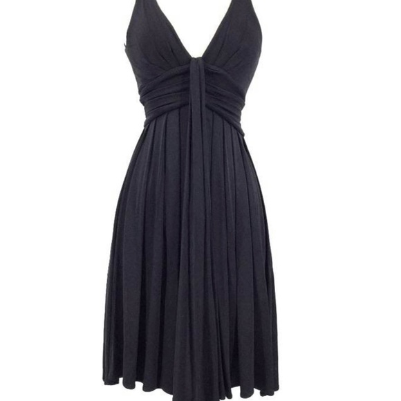 DIANE VON FURSTENBERG Women's Size 12 Little Black Party Sleeveless Azelia Dress - Picture 1 of 8